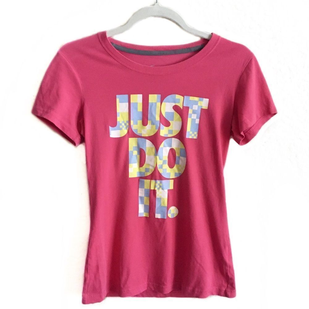 Nike Just Do It Pink Short-Sleeve T-Shirt Small